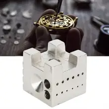 Алюминиевый сплав Dapping купольные блочные часы Ремонт блок держатель База часы ювелирные изделия Запчасти Ремонт Держатель Инструмент для часовщика