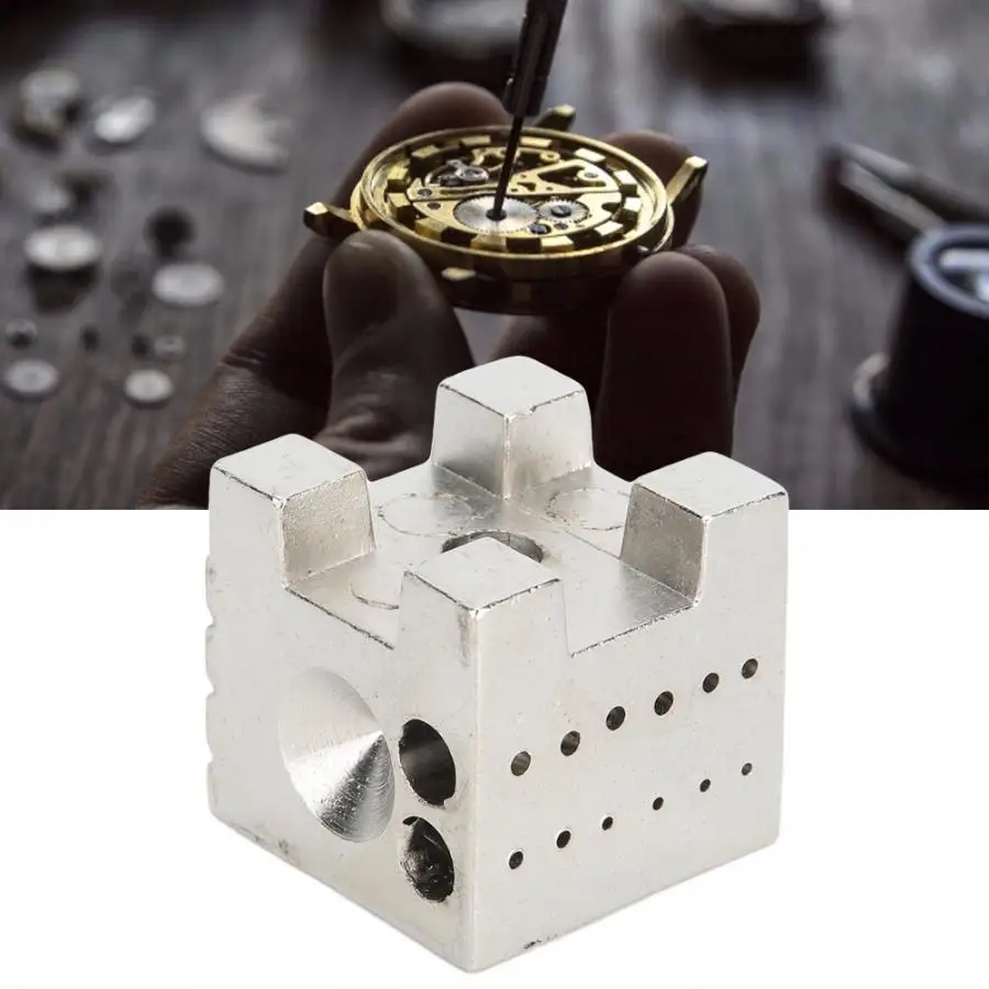 Aluminum Alloy Dapping Doming Block Watch Repair Holder Base Jewelers Parts Tool For Watchmaker | Наручные часы