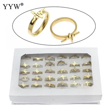 

36pcs/Box Stainless Steel Rings Sets Woman Men Fashion Jewelry Bohemian Vintage Gold/Silver Color Couple Rings Party Finger Ring