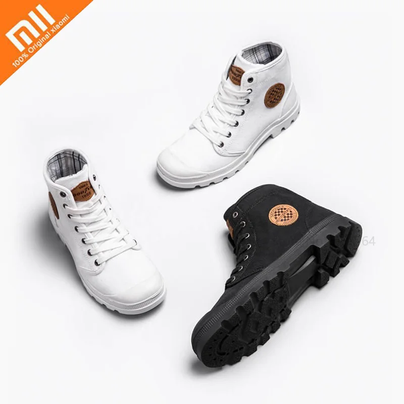 

Xiaomi GOODYEAR Canvas Shoes Wear Resistant Work Boots Fine Lines Man Woman High-top Canvas Shoes Couple Shoes Outdoor Shoes