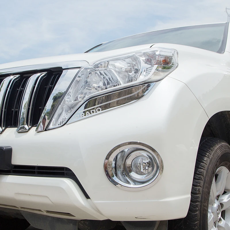 Передняя фара из АБС пластика для Toyota Land Cruiser Prado FJ150 FJ 150 2014 2017 2 шт.|Хромирование| |