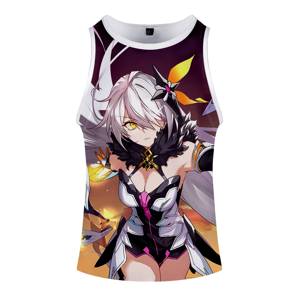 Hongkai impact 3rd 3D майка с круглым вырезом, летняя майка без рукавов с широкими плечами для мужчин и женщин, повседневная одежда для пар