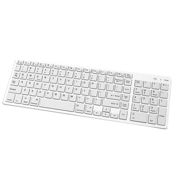 

Ultra-thin Computer Wireless Keyboard Charging Tablet Keyboard Practical Phone Keyboard (White)