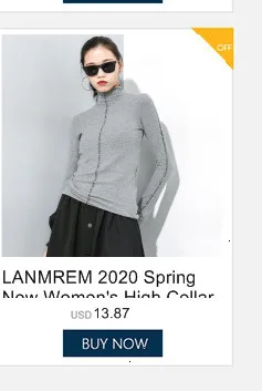 LANMREM Стильная однотонная женская рубашка с отворотом, весна, новинка, длинный рукав, Ретро стиль, однобортный, свободный, модный топ PC459