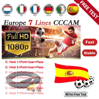 

2020 Europe Receptor Cccams lines for gtmedia v7 v8 1 year spain DVB-S2 Ccams clines satellite receiver egygold server 7 lines