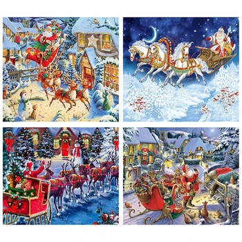 

5D Diamond Painting Digital Painting Christmas Painting DIY Digital Painting Santa Claus Hand-painted Christmas Home Decoration