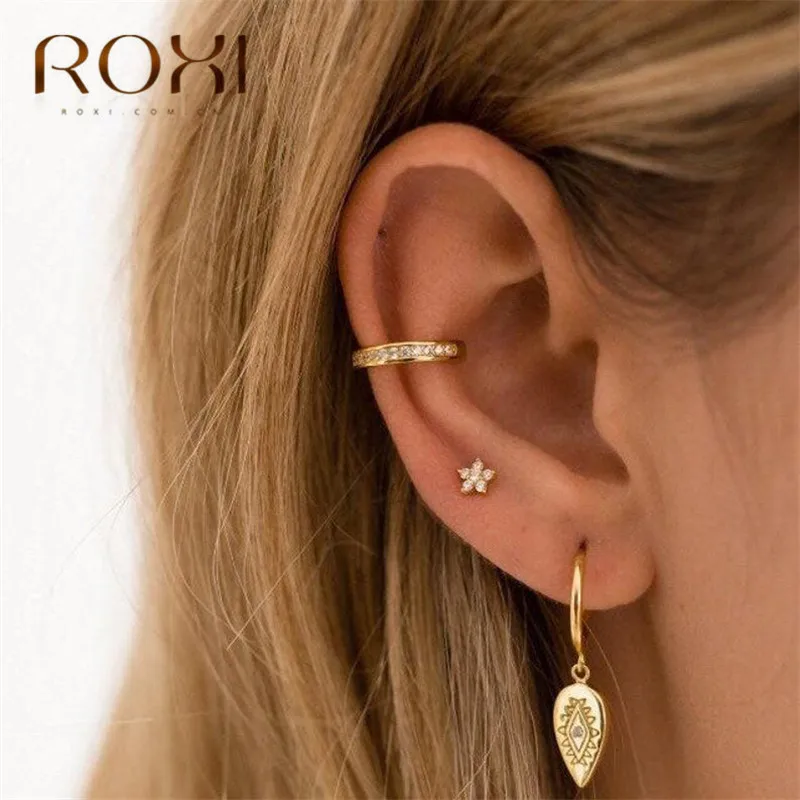 ROXI Серьга Морская звезда Настоящее серебро 925 пробы Серьги для женщин роскошный с австрийским кристаллом комплет ювелирного украшения moonrocy корейские серьги