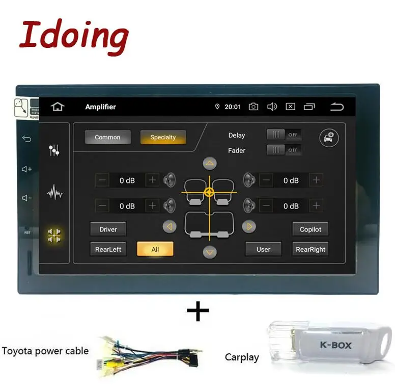 toyota and carplay Idoing 2Din Android 9,0 " PX5 4G+ 64G Восьмиядерный Универсальный Автомобильный gps DSP Радио мультимедийный плеер ips экран видео навигация - Цвет: toyota and carplay