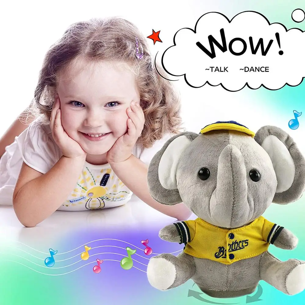 Для записи беседы слон говорить чучело анимированные плюшевая игрушка повторить то, что вы говорите интерактивный электронный подарок для детей