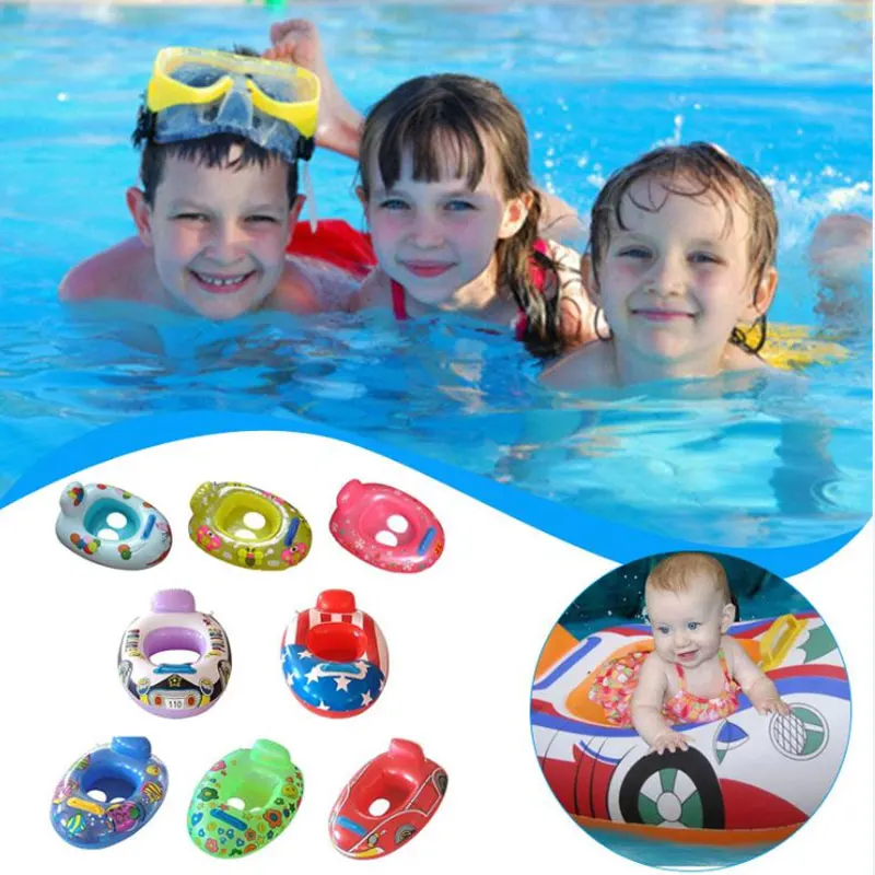 Swimming Pool Accessorie Swim Float Ring Kids Baby Toy Boat Swimming Ring Kids Baby Swimming Seat Design Floating Cartoon for