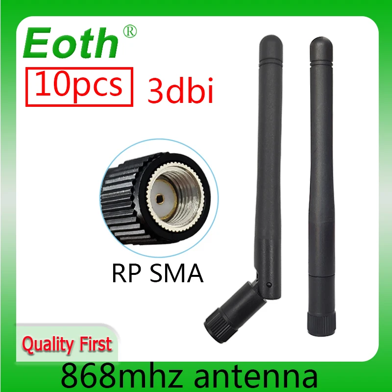 EOTH 10pcs 868mhz antenna 3dbi sma female 915mhz lora antene pbx iot module lorawan signal receiver antena high gain