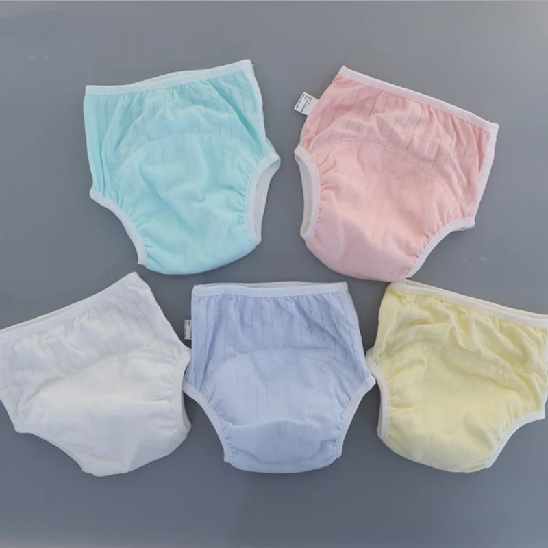 Baby Cotton Diapers Reusable Training Waterproof Pants Panties Cloth