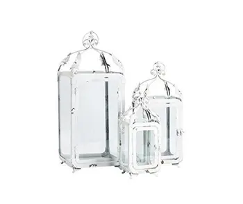 

Set 3 lanterne in ferro bianco