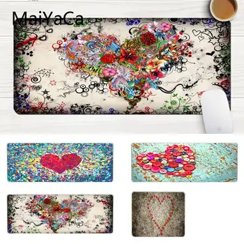 

MaiYaCa Large Heart-shaped Flowers Keyboard Gaming MousePads Comfort Mouse Mat Gaming Lockedge Mousepad