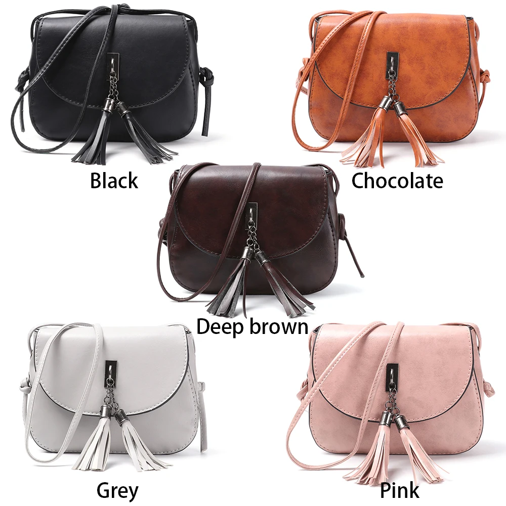 1 шт., женские модные винтажные сумки через плечо в богемном стиле, искусственная кожа, сумочка с кисточками, сумочка-мессенджер, маленькие квадратные сумки