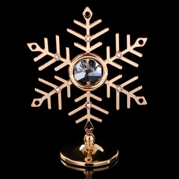 

Souvenir with Swarovski crystals "snowflake" gold 7.9 x 6.3 cm 4266176