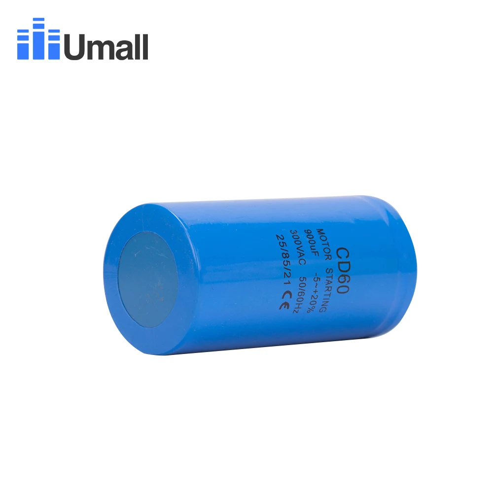 CD60 900 мкФ 300V AC Пусковой конденсатор для сверхмощного электрического двигателя Воздушный компрессор два провода