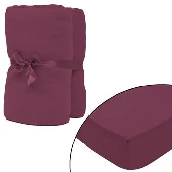 

VidaXL 2x fitted sheet Cotton jersey 140x200-160x200 cm