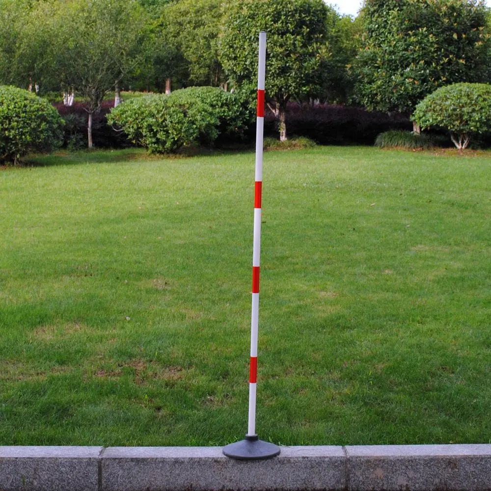 

Sign Pole Benchmark Flags Flagpole Learn to Drive Marker Post Basketball Training Hazard Marker Rubber Base 1.8 M