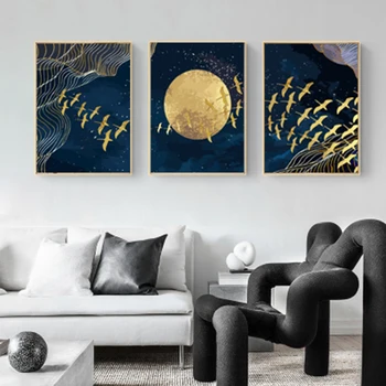 

Painting By Numbers DIY Flying bird moon Handmade Gift Paint By Number Canvas Kits Figure Acrylic Paint Decoration