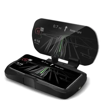 

Hot New Car HUD Wireless Charger HUD Head Up Display Holder Mobile Phone GPS Navigation Car Speed Projector Car Charging Stand