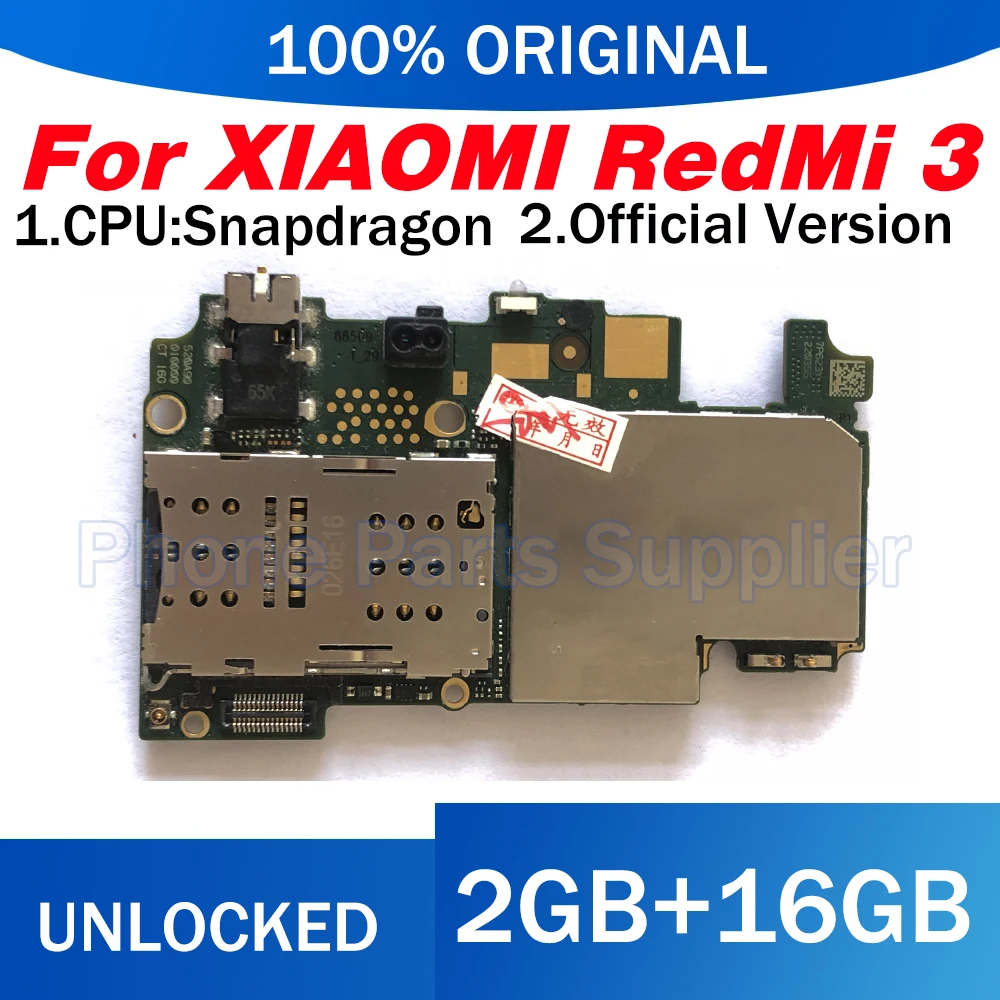 Материнская плата для RedMi 3 HongMi 16 ГБ 100% разблокированная оригинальная материнская