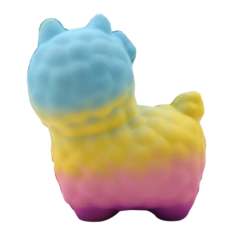 Jumbo Squishie Милая Радуга Альпака хлеб мягкий медленно поднимающийся кулон телефон ремни эластичный сжимаются Ароматические торт детские игрушки рождественские подарки