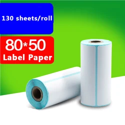 1 roll thermal paper 80x 50mm Thermal Label Adhesive Stickers Thermosensitive paper Adhesive Sticker Barcode Printer Labels