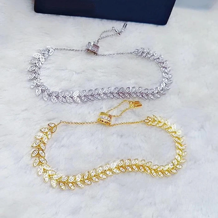 Дизайнерские Модные 925 пробы серебряные украшения 3а кубический цирконий вечерние регулируемые браслеты