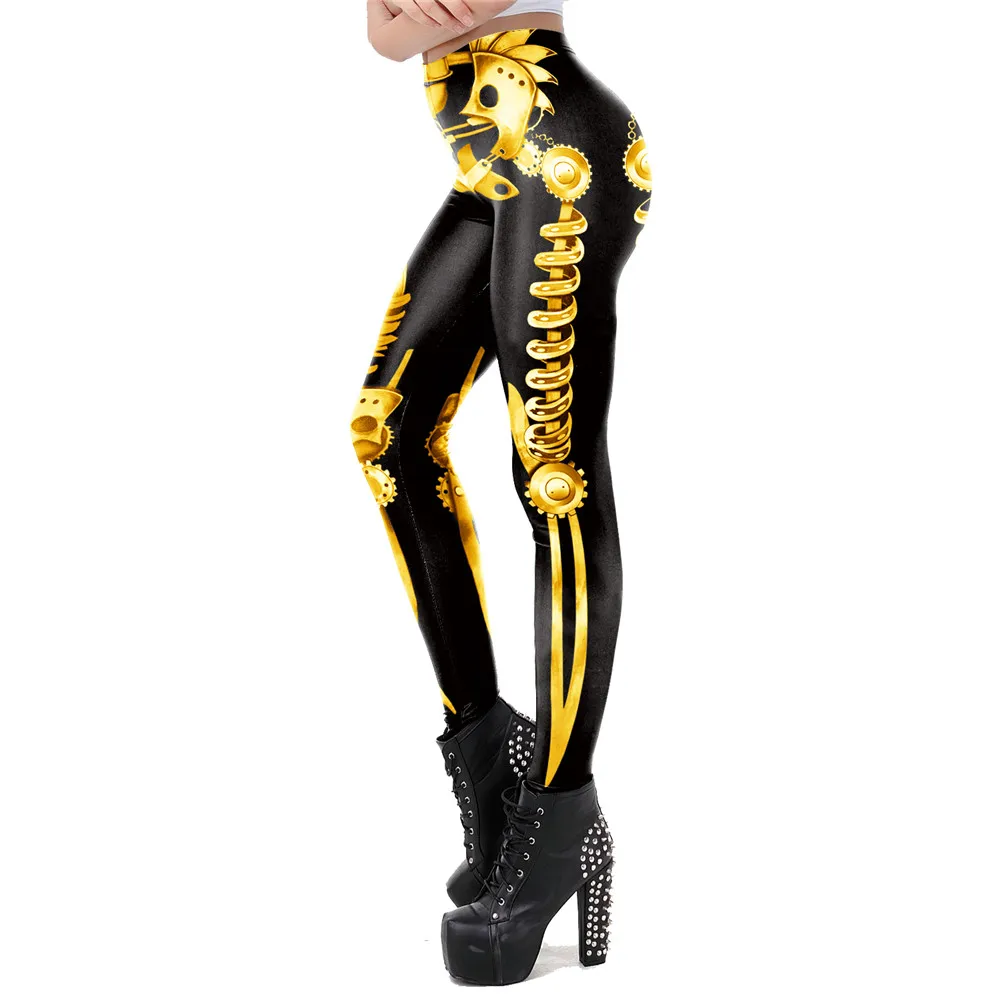 aybl leggings NADANBAO Autumn Slim Sexy Fitness Leggins 2022 Halloween Pumpkin Skeleton 3D Printed Leggings For Women Mid Waist Workout Legins thermal leggings