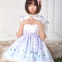 Принцесса сладкий Лолита Юбки с оригинальным принтом Pegasus синий бант со складками кружева половина длины юбка Модные женские GZWY088