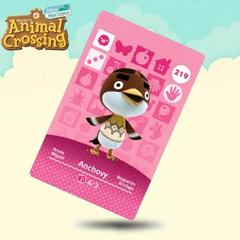 

219 Anchovy Animal Crossing Card Amiibo Cards Work for Switch NS 3DS Games