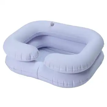 

Inflatable Shampoo Basin for the Disabled Elderly Portable Hair Washing Basin Drain Tube Bed Rest Nursing Aid Sink