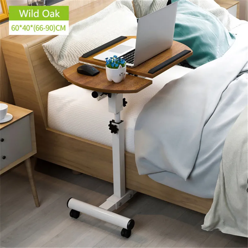 Регулируемый переносной столик для ноутбука, складной компьютерный стол, вращающийся столик для ноутбука - Цвет: Wild Oak