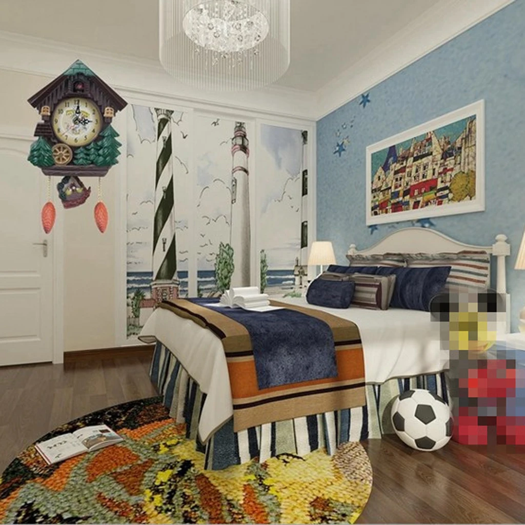 Cuckoo Wall Clock Smart Tell Time Decorative Room Clock for Kids