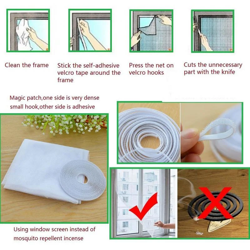 200 x 150cm 130 x 150cm Anti Mosquito Net Indoor Insect Fly Mosquito Mesh Screen Curtain Home Protector Window Net