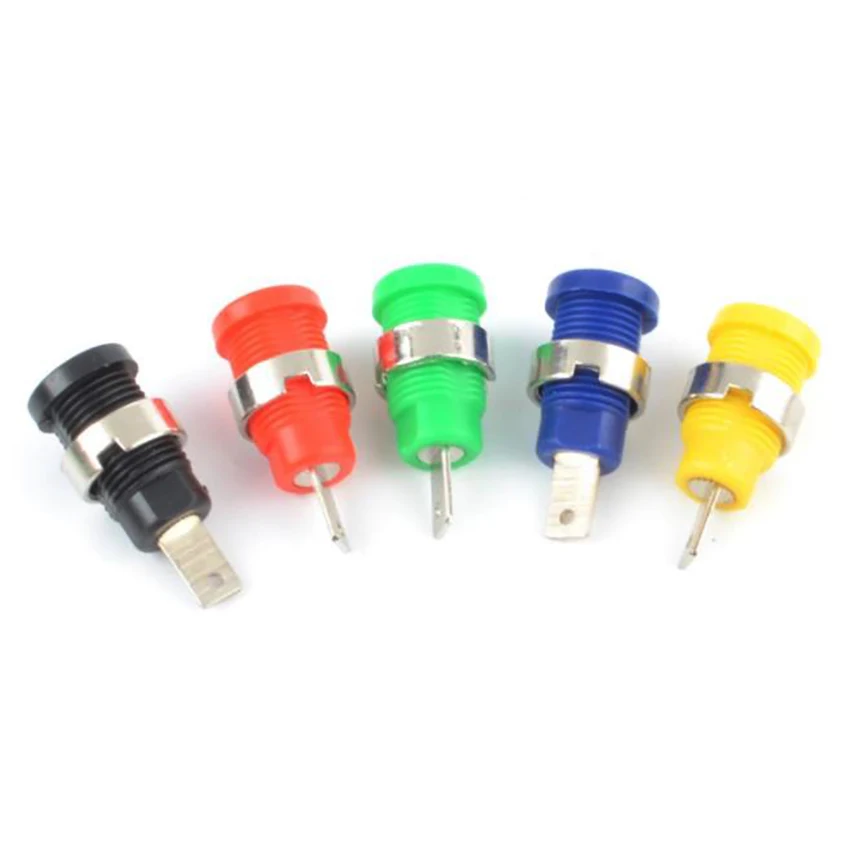 

3pcs 4mm banana head socket, female plug wire connector, multi-purpose audio television computer used banana female socket