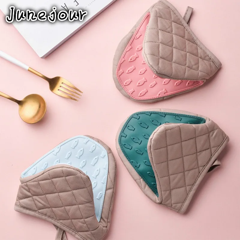 

Silicone Anti-scalding Oven Gloves Mitts Potholder Kitchen Silicone Gloves Tray Dish Bowl Holder Gloves Hand Clip Cook Tools
