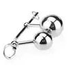 Female Anal Vagina Double Ball Plug In Steel Chastity Belts Rope Hook Sex Toy For Women Locking Chastity Belt 1