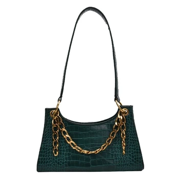 

Women Bag Luxury Totes Alligator Leather Handbag 2020 New Fashion Lady's Shoulder Bag Chain Female Purse