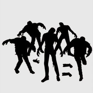 DCTAL Happy Halloween Large Wall Stickers Zombie Glass Decal Window Stickers Posters Vinyl