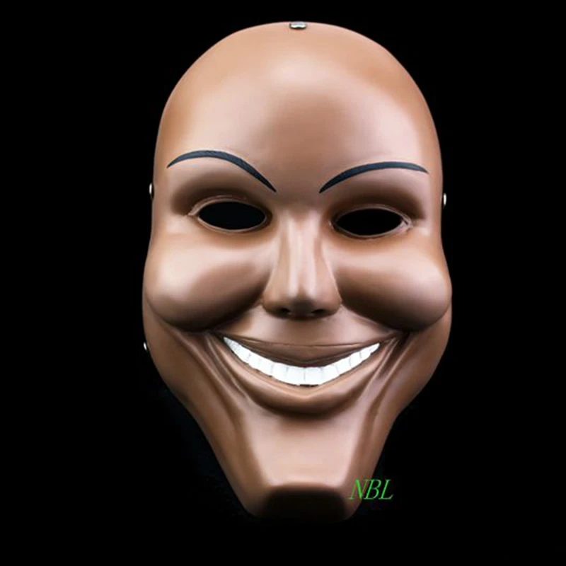

Movie The Purge Clown Resin Anonymous Masks Halloween Scary Horror Party Full Face Smile Mask Carnival Costume Free Shipping