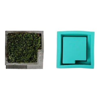 

DIY Terraces flowerpot mold cement crafts succulent bonsai potted cake baking silicone mold Valentine's Day