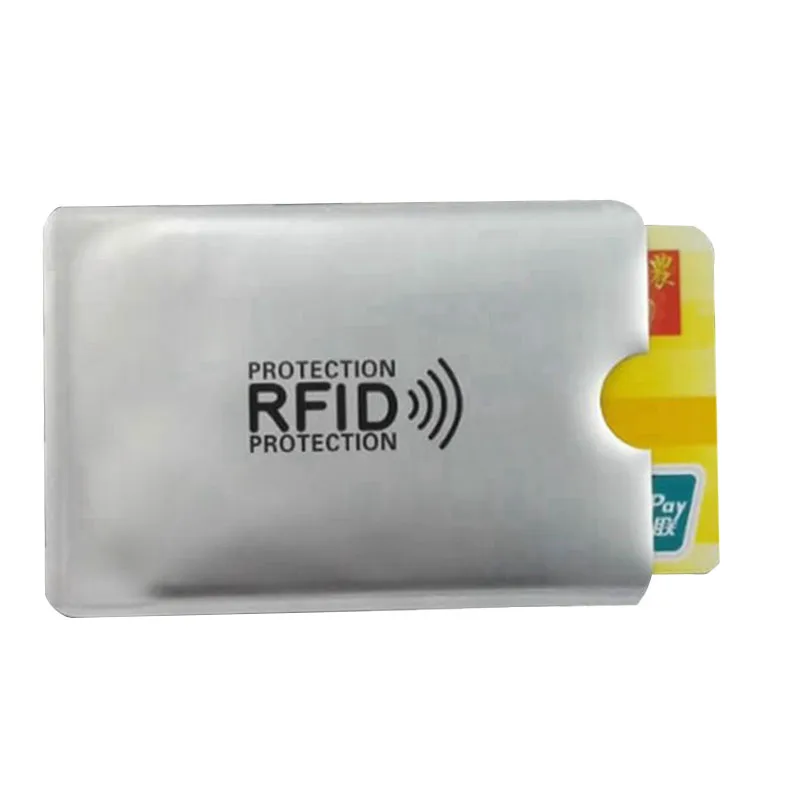 50-100 шт Анти Rfid кошелек Блокировка ридер Блокировка банк держатель карты Id Чехол для банковских карт защита металлический кредитный NFC держатель 6,3*9,1 см