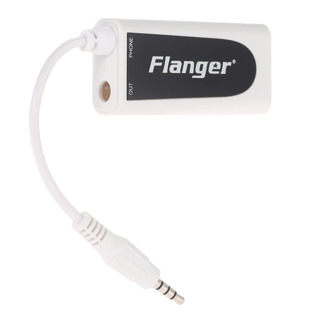Flanger Fc-21 Music Converter Adapter Piccolo Squisito Bianco Chitarra Basso Per Android Apple Ipad Ipod Di Iphone Di Tocco Di Alta Qualità