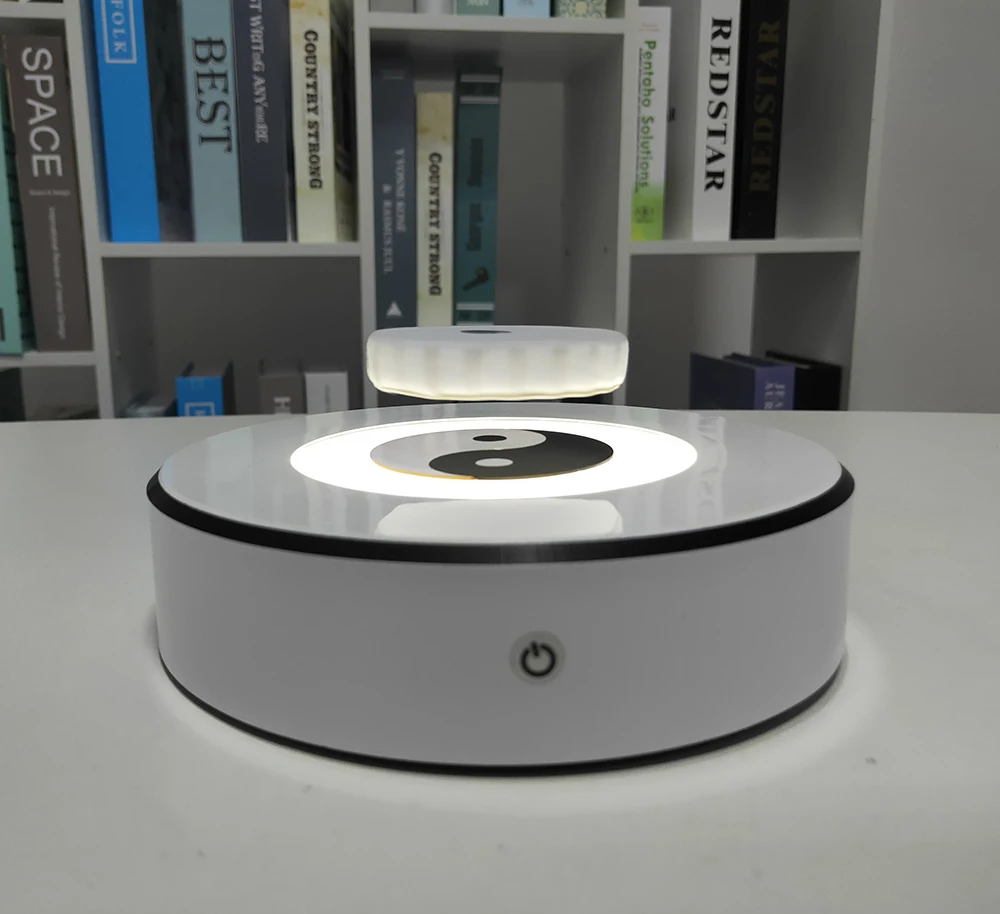 Magnetic Levitation Floating Shelf LED Platform 360 Rotating Decoration Display