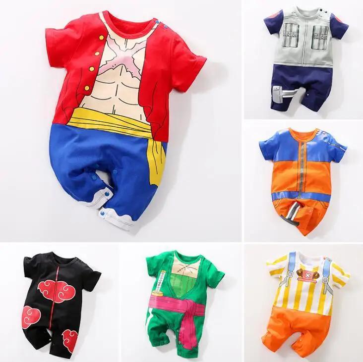 

2019 Summer Online Celebrity Baby Onesie New Style Japanese Style Men And Women Baby Short Sleeved Kazakhstan 0-1years Rompe