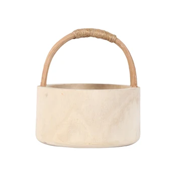 

Home Decor Wooden Fruit Basket Adornment Wooden Craft Ornament Room Decor Decoration Maison Home Decoration Accessories(L)