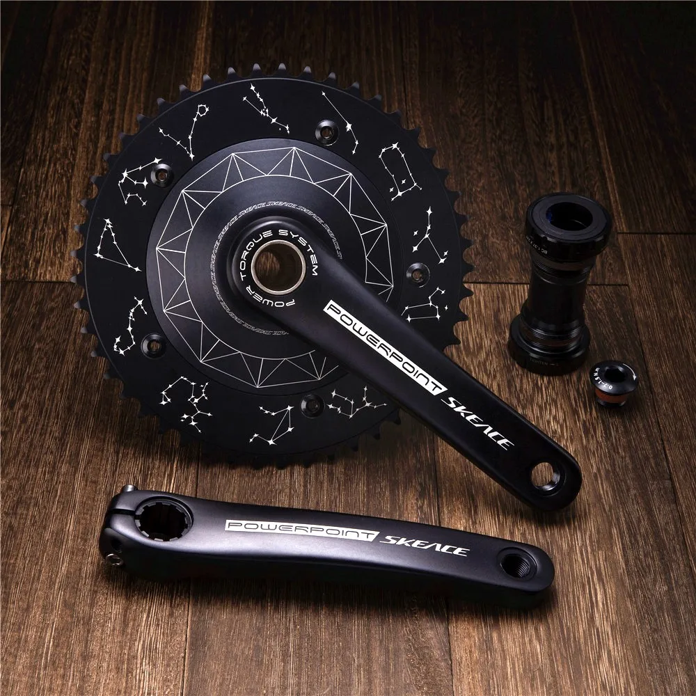 49T Hellowtec Fixed Crank Bike Crank 49T 165MM Single Speed Hellowtec