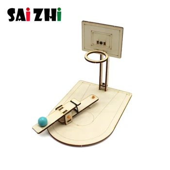 

Saizhi Mini Shooting Assembly Toy DIY Basketball Shooting Machine Science Technology Educational Kid DIY Toy Science Model Kits